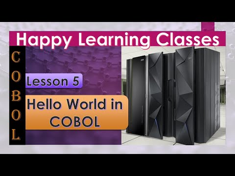 Hello World in COBOL (Your first code in COBOL) | COBOL - Lesson 5 | COBOL Tutorials | learn COBOL