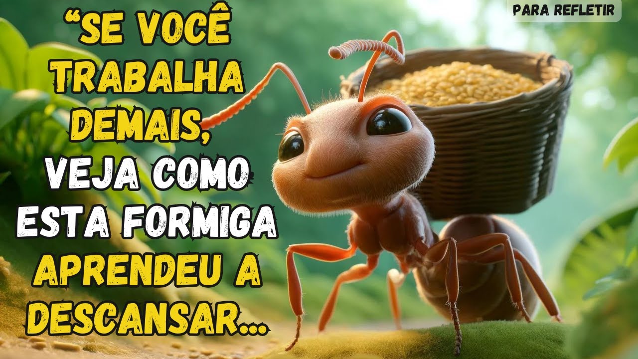 A FORMIGA QUE NÃO PARAVA DE TRABALHAR - Aprendendo a Importância do Descanso