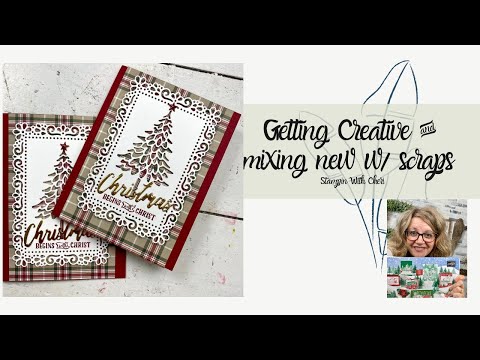 Pine Wood Dies, Plaid Tidings & Using Up Your Scraps to Start Your Christmas Cards!