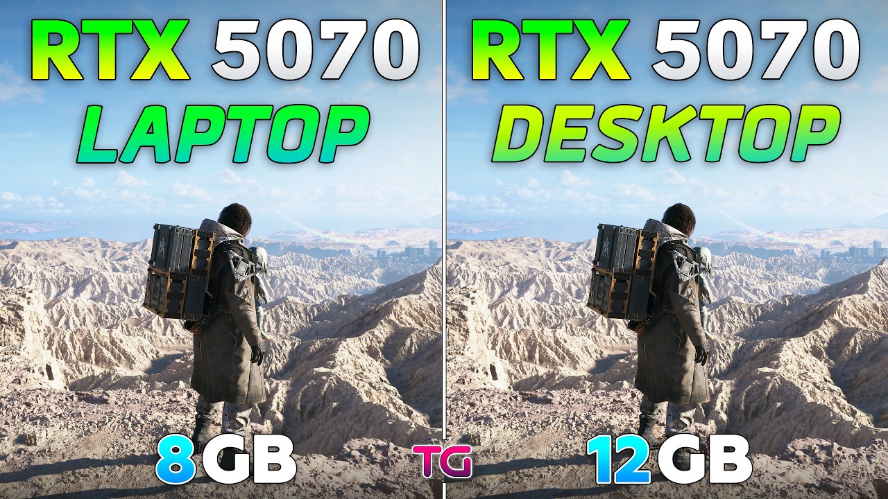RTX 5070 Laptop vs RTX 5070 Desktop - Test in 10 Games