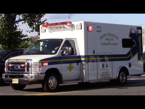 Point Pleasant Beach First Aid Squad Ambulance 345 Responding 8-7-16