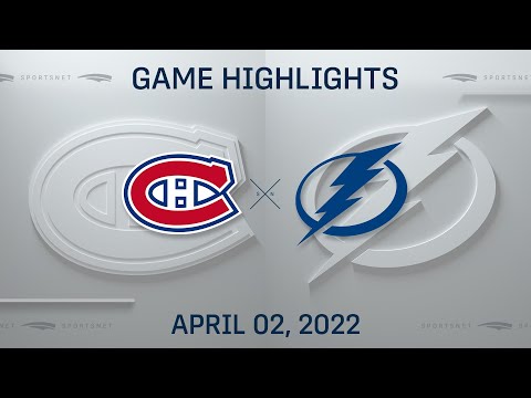 NHL Highlights | Canadiens vs. Lightning - Apr. 2, 2022