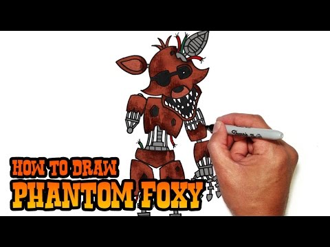 How to Draw Phantom Foxy (FNAF)- Video Lesson