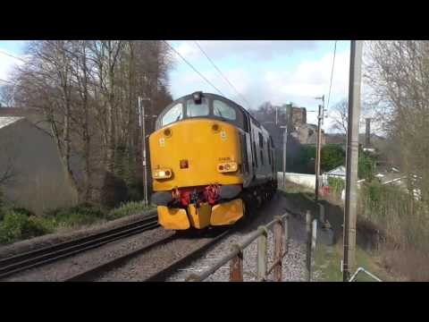 37609 with 37218 dit 6k74 Sellafield - Crewe flask, Sat. 4th March 2017