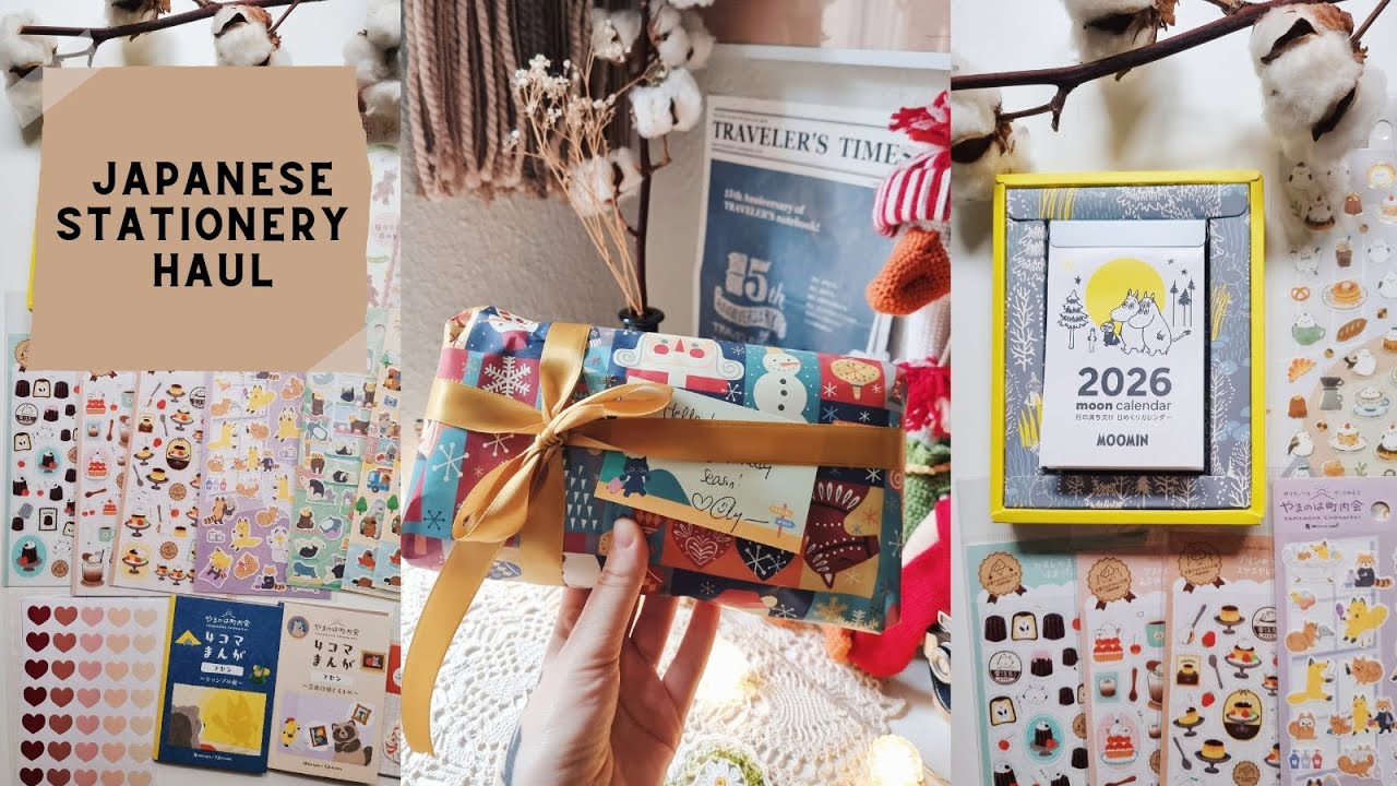 Stationery haul (Cute things from Japan, new Mindwave stickers, stamps, Moomin calendar)