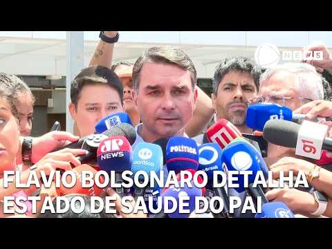 Flávio Bolsonaro detalha estado de saúde do ex-presidente