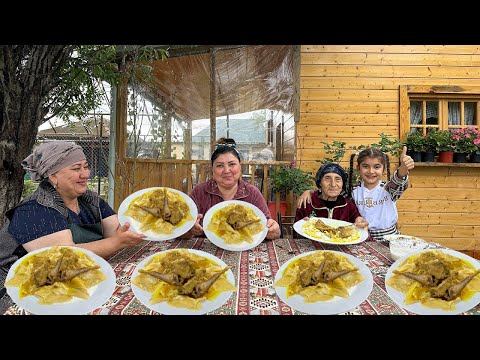 Traditional Azerbaijani Khinkali recipe | Delicious Village Recipes!