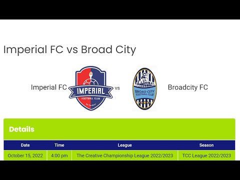 Imperial FC VS Broad City - The Creative Championship