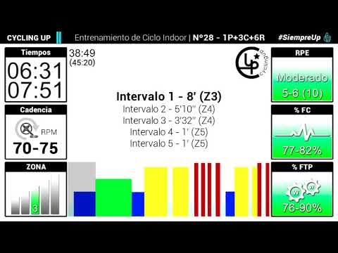Entrenamiento Nº28 Cycling Up - 10 Intervalos Mixtos Ciclo Indoor by David Aguado