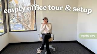 EMPTY OFFICE TOUR & setting up my new office space! 🎧