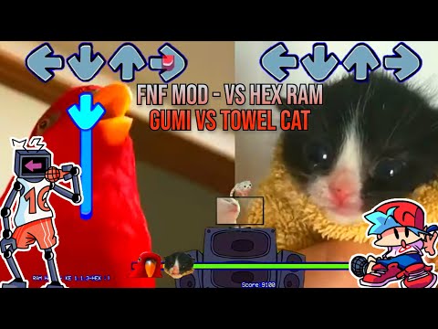 VS HEX Ram BUT its RED BIRB GUMI VS TOWEL Kitten! (Friday Night Funkin' Custom Animation)