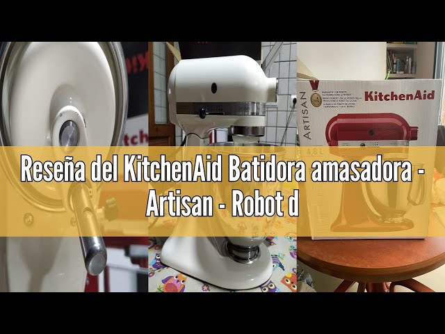 Vídeo relacionado con KitchenAid Batidora amasadora - Artisan - Robot de Cocina con Cabezal Inclinable - Amasadora con 3 Accesorios - Batidora de repostería con Bol de Acero Inoxidable - 4,8 L - Rojo