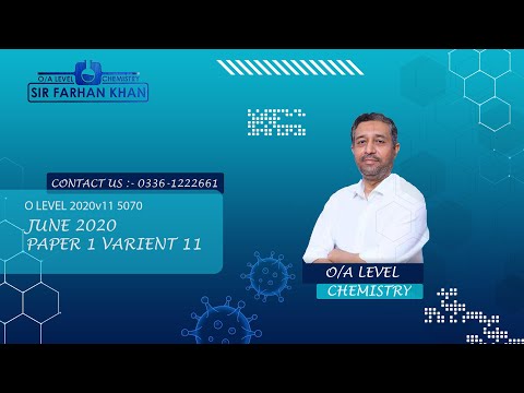 O Level Chemistry Past Paper 5070 - MAY JUNE 2020 VARIANT 11 (ENGLISH/URDU)