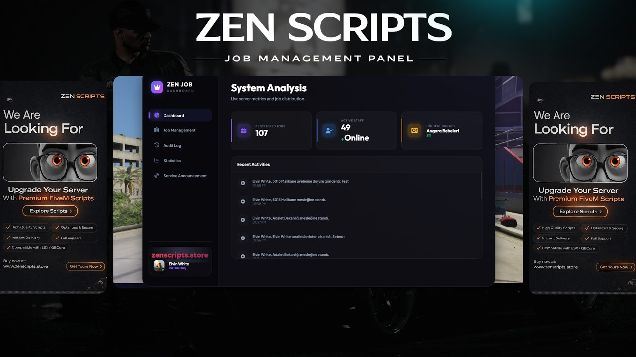 Zen Scripts - Job Management System