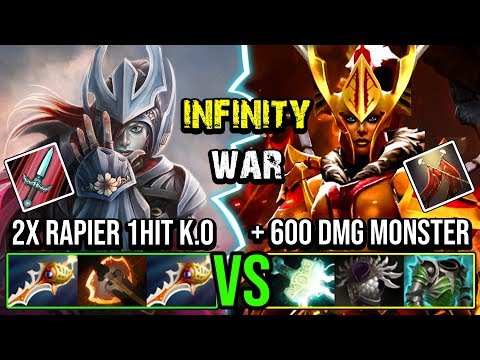 The Greatest Battle in History!!! 2x Divine Rapier PA Vs PRO LC + 600 Damage Duel Monster DotA 2