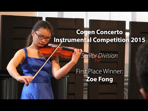 Zoe Fong | Cogen Concerto Instrumental Competition 2015 - Senior Division