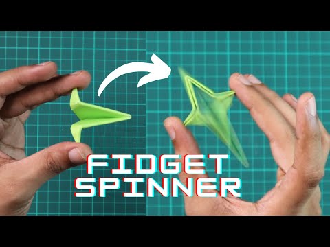 How to make Simplest Fidget Spinner WITHOUT BEARINGS - Awesome Origami