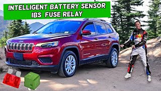 Jeep Cherokee IBS Intelligent Battery Sensor Fuse Relay Location Replacement 2014 2023