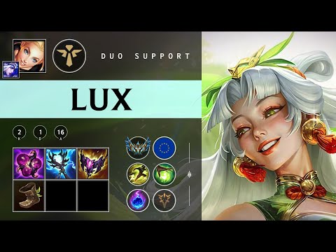 Lux Support vs Karma - EUW Challenger Patch 25.24