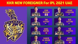 #Shorts KKR New foreign players list for IPL 2021 in UAE