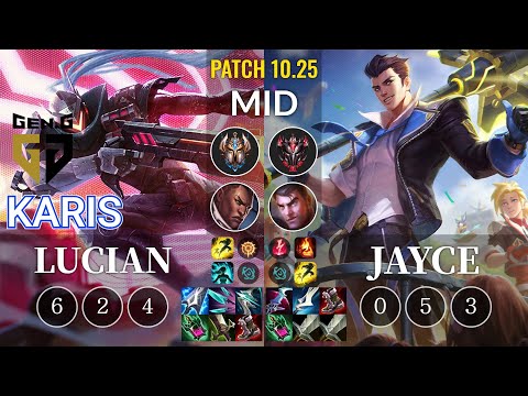 GEN Karis Lucian vs Jayce Mid - KR Patch 10.25