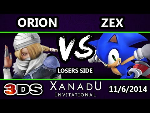 Xanadu Invitational - Orion (Sheik) Vs. Zex (Sonic) SSB3DS Bracket - Smash 4 3DS
