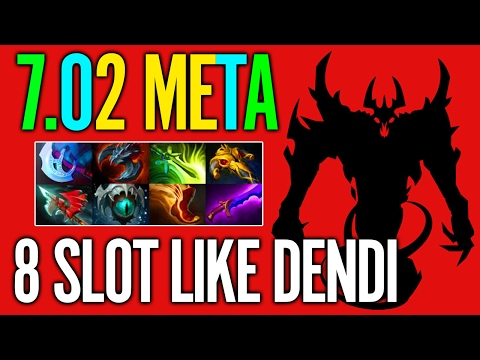 8 Slot Shadow Fiend BOSS Mode 7.02 META by Dendi Dota 2