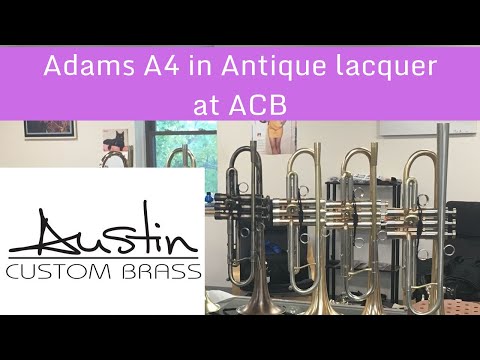 Adams A4 Medium  Large  Bore Trumpet Red  Brass Bell Polished Lacquer:  A-stock image 12