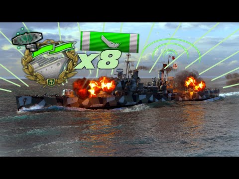 Solo warrior in a Radar Minotaur - World of Warships