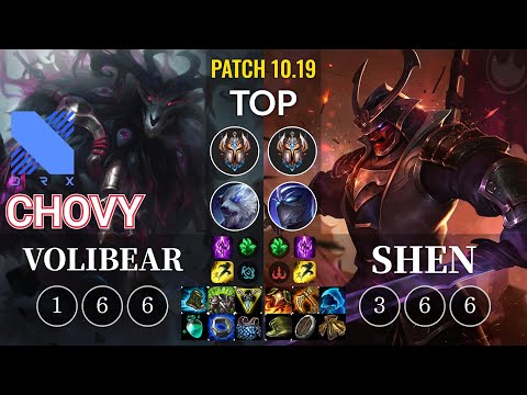 DRX Chovy Volibear vs Shen Top - KR Patch 10.19