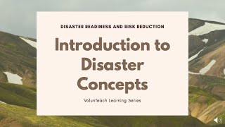 Introduction to Disaster Concepts