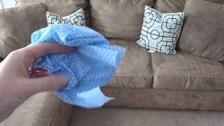 BUDGET CLEANING TIPS: {How to clean a microfiber couch and carpeted stairs}