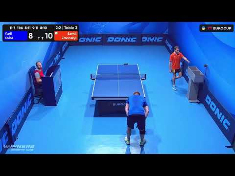 15:30 Yurii Kolos - Serhii Zavinskyi 23.07.2023 TT Euro.Cup Ukraine  Professional. TABLE 3