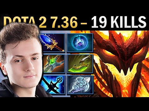 Shadow Fiend Gameplay Miracle with 19 Kills and Windwaker - Dota 7.36
