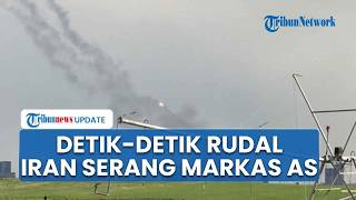Penampakan Mencekam Rudal Iran Vs Sistem Pertahanan AS, Markas Militer Washington di Irak Digempur