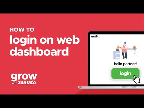 Part of a video titled How to login on Zomato Web Dashboard - YouTube