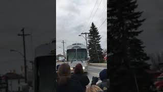 Neil Young&#39;s Bus Arriving to the Home Town Omemee Concert December 1 2017