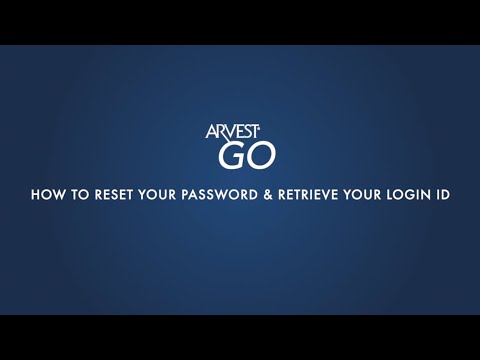 Arvest Go - How To Reset Your Password & Retrieve Your Login ID