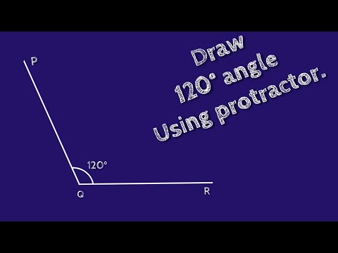 How to draw 120 degree angle using protractor. Make 120 degree angle with protractor. shsirclasses.