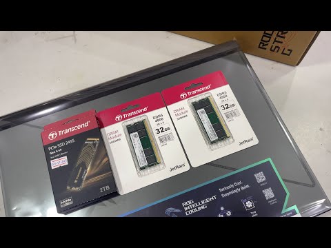 Unboxing ASUS ROG Strix G18 G814JI Upgrade Ram 64 GB & SSD M.2 3TB
