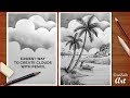 Landscape scenery drawing of Indian Village || draw huts and river with pencil shading || very easy