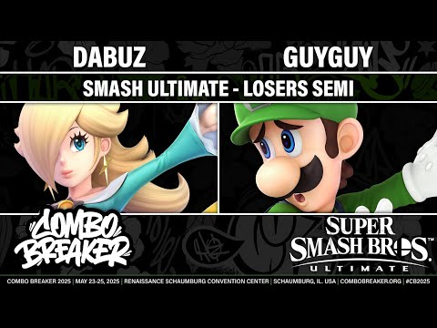 COMBO BREAKER 2025 LOSERS SEMI - Dabuz (Rosalina) vs GuyGuy (Luigi) - Smash Ultimate
