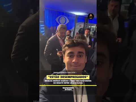 Nikolas ironiza Haddad e Tebet nos bastidores do debate entre Lula e Flávio