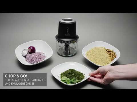 Smulkintuvas Caso Chop &amp; Go, Juodos spalvos video