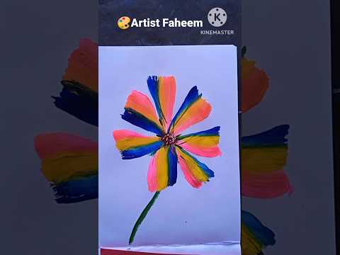 easy flower🌺🌻painting #creative #relaxing