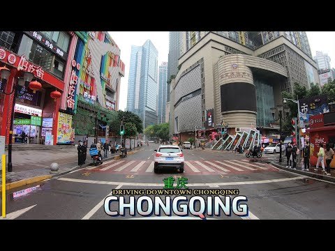 Dirigindo no centro de Chongqing