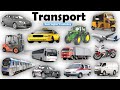 Learn Transport Names Vehicles Name Mode Of Transport Basic English Learning