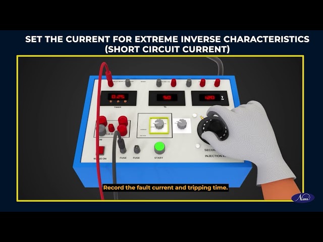 Test tripping characteristic of circuit breaker for over current