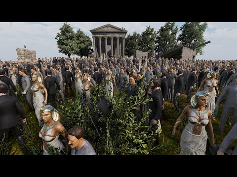 1 Million Nikola Teslas vs 1 million Cleopatras vs 1 Million John Wicks vs 1 Million Germans - UEBS2