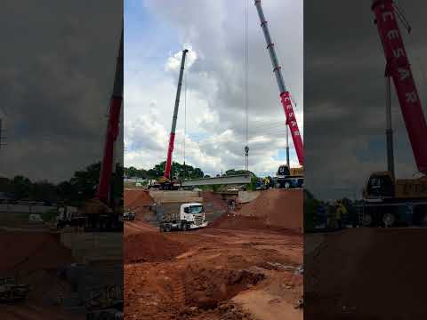 Isamento das longarinas ponte da av uirapuru Ap de Goiânia Goiás #aparecidadegoiania #engenheirocivi